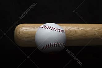 Baseball bat hitting a Baseball