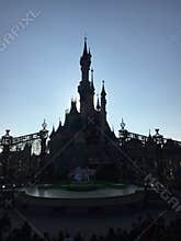 Disney castle contrast