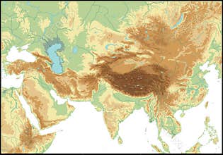 Relief Of Central Asia.