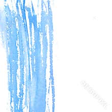 Abstract watercolor texture, pastel blue color. Painted brush strokes with copyspace at right. Background for wedding