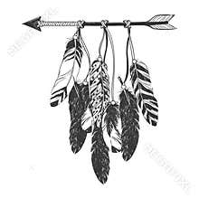 Native American Indian Dreamcatcher with feathers.