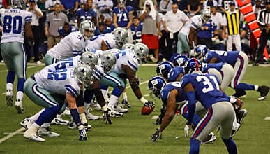 Cowboys and Giants Line Up