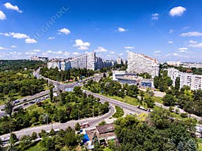 The City Gates of Chisinau, Republic of Moldova, Aerial view