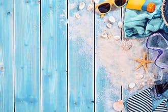 Summer vacation swimming background theme