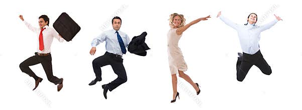 Very happy business people
