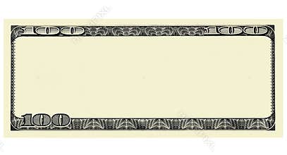 100 Dollar Bill Front with copyspace, isolated for design