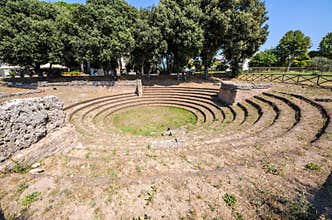 Paestum Roman amphitheater