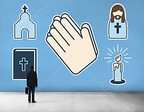 Christianity Worship Pray Religion Cross Concept