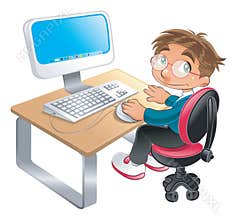 Boy and computer