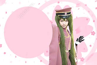 Japan anime cosplay , pink cosplay