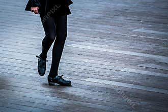 Irish Dancer with a Black Dress
