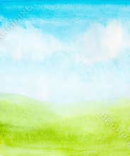 Watercolor abstract sky