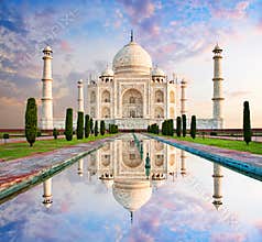 Taj Mahal in sunset light, Agra, India