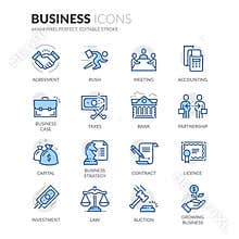 Line Business Icons