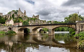 Bridge into the village Angles-sur-l'Anglin