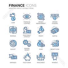 Blue Line Finance Icons