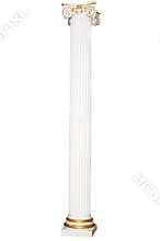 Greek column with golden borders