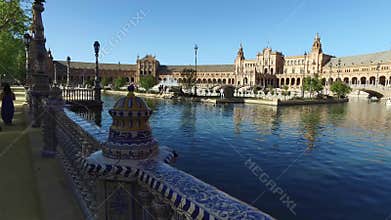 Seville, Andalusia, Spain - April 14, 2016: Spain Square
