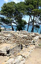 Greek ruins of EmpÃºries in Spanish Catalonia