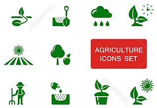 Green agriculture icon