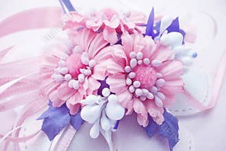Pink flowers baby girl birth