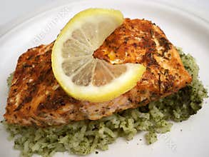 Blackened Salmon and Rice