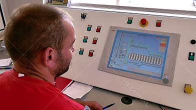 Control room the warehouse of wheat