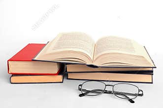 Books and glasses