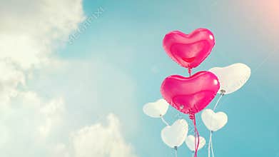 Balloons, heart shaped balloons,