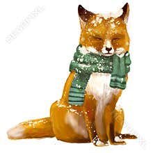 Cute sleeping fox