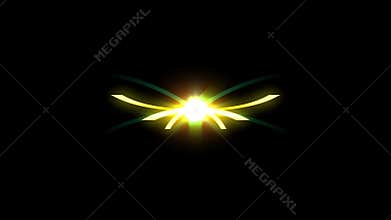 Abstract color light laser beam shoot in the center and burst out into hot fire beam streak background pattern in 4k
