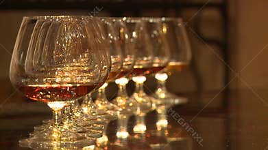 Tasting glasses of Brandy