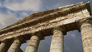 Classic Greek Doric Temple at Segesta in Sicily