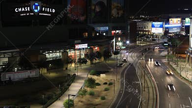 4K UltraHD Night timelapse of Chase Field in Phoenix, Arizona