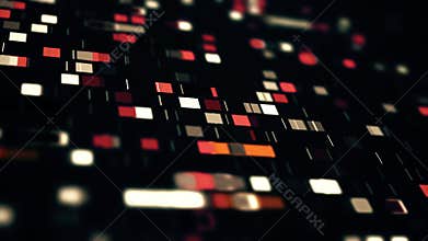 Data mining, abstracted moving squares background