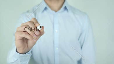Cambio de vida, Change Life writing in Spanish on Glass