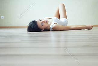 Resting on the floor
