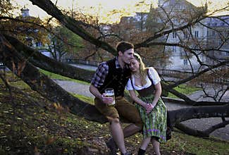 Bavarian Couple in love