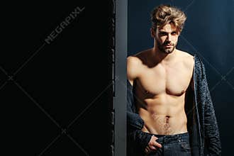 muscular bearded man