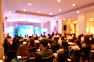 Abstract blurry a lot of people seminar