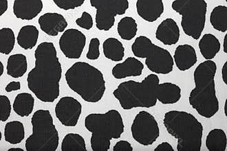Small Black dot Cow textile pattern