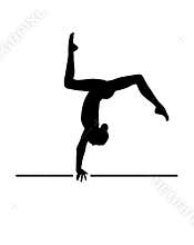 Gymnast girl 2026 competition rhythmic Gymnastic woman silhouette isolated Vector