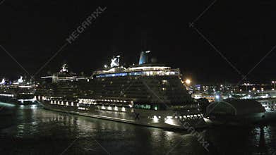 Cruise ship at night