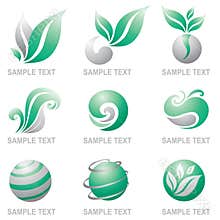 Set of logos of nature