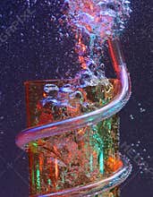 Air bubbles from party tumbler