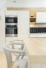 Modern kitchen with built-in oven
