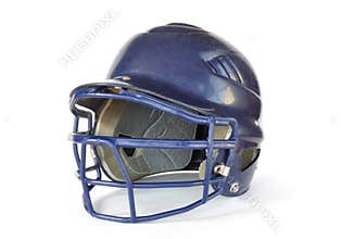 Blue baseball helmet