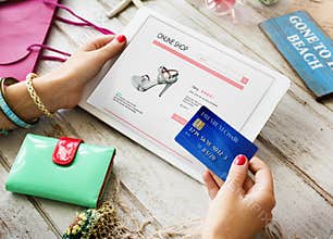 Shopping Online Payment Shop Credit Card Concept