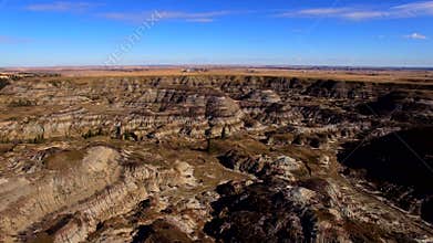 Beautiful aerial shot canyons