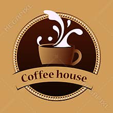 Coffee house vintage banner design template